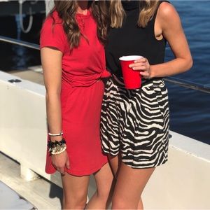 Silence and Noise red t shirt dress